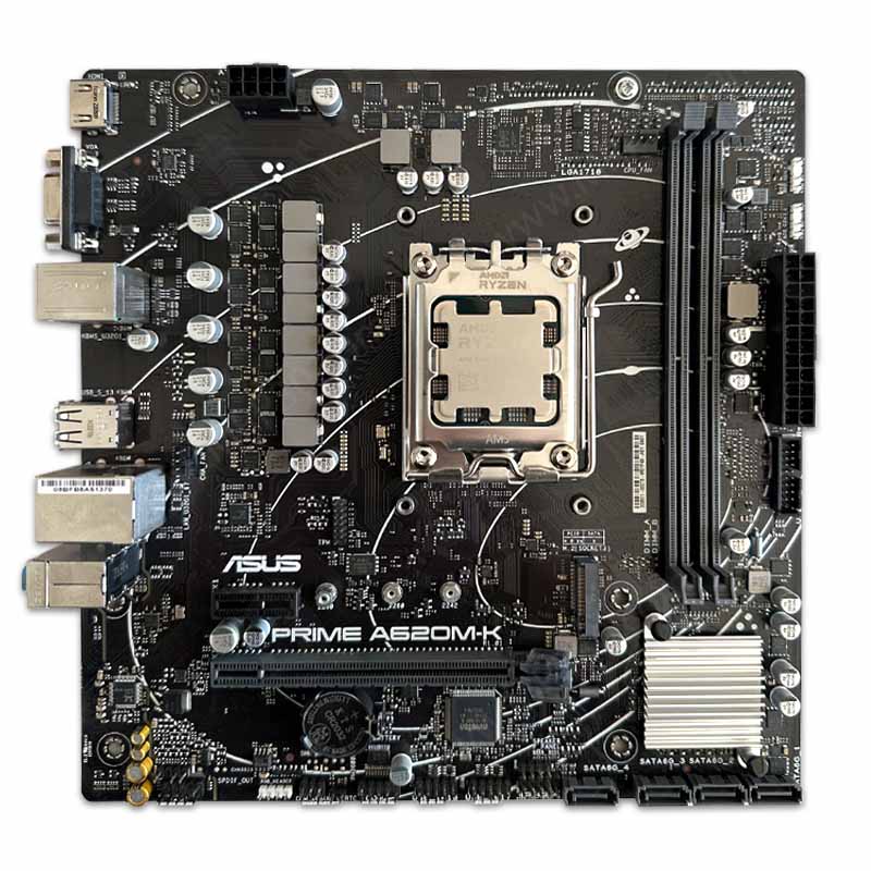 مادربرد ASUS Prime A620M K + Ryzen 5 7600X استوک در حد نو