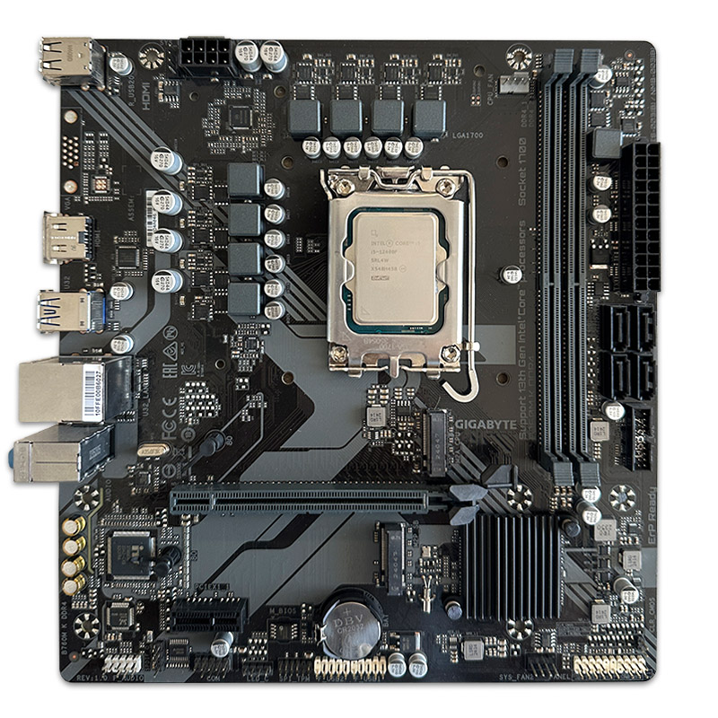 مادربرد Gigabyte B760M-k DDR4 + I5 12400f استوک در حد نو