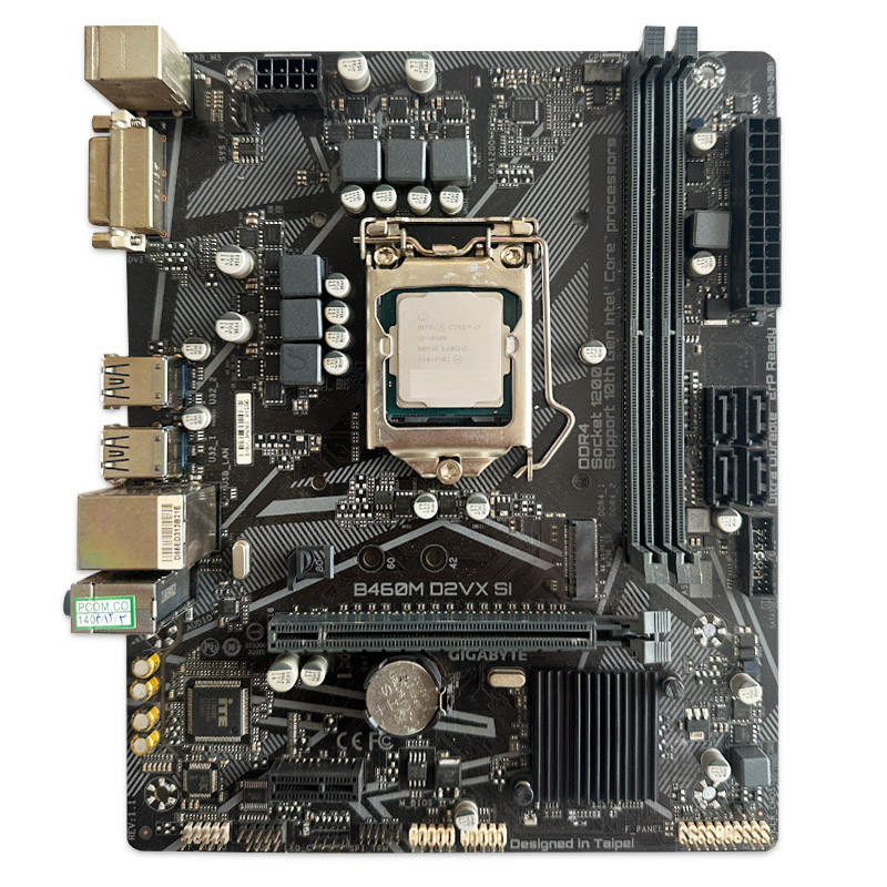 مادربرد Gigabyte B460M-D2VX SI + Core i3 10100 استوک