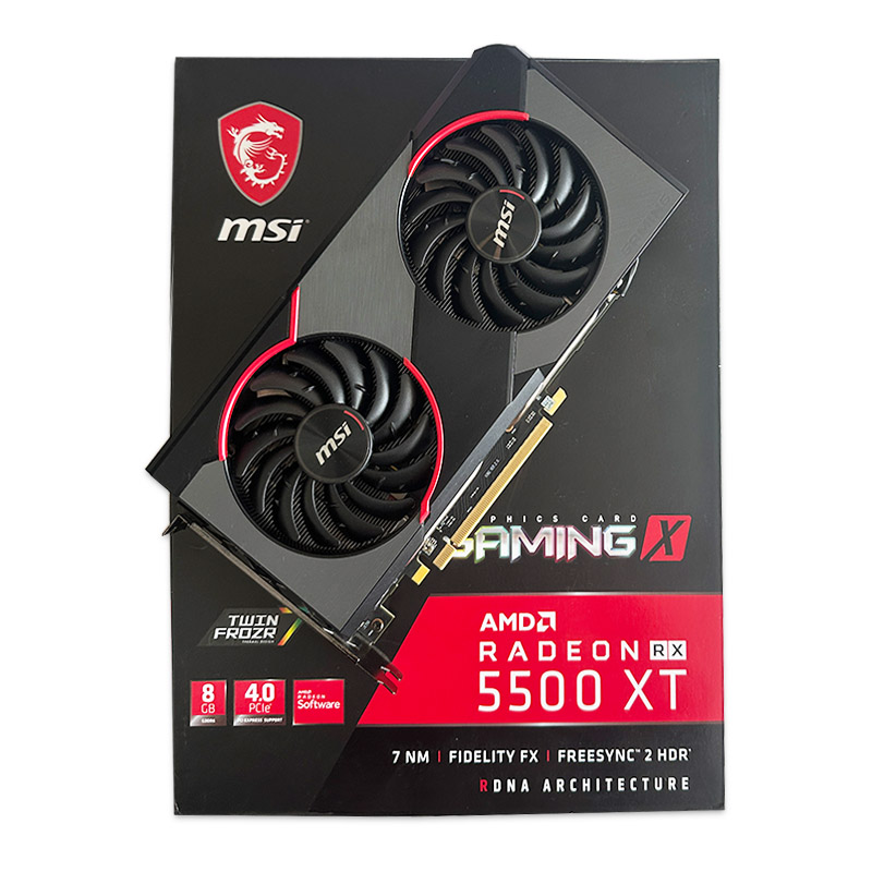 کارت گرافیک ام اس آی MSI RX 5500 XT GAMING X 8G GDDR6 استوک در حد نو