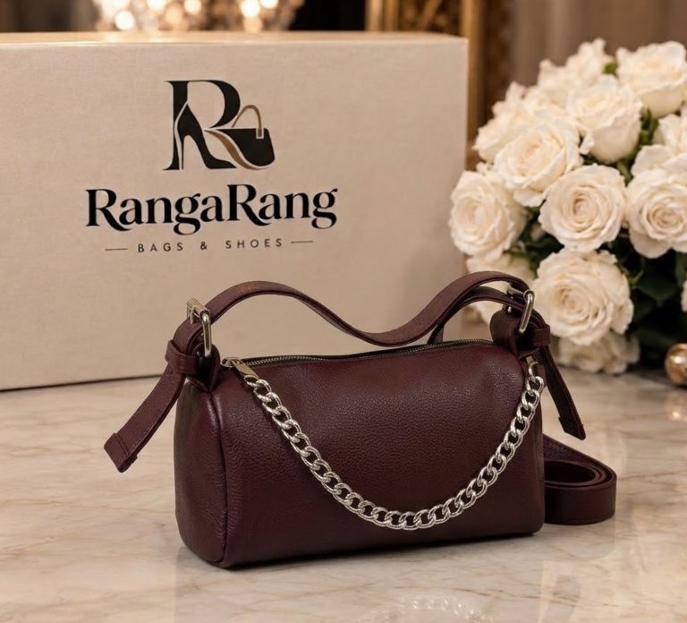 کیف چرم زرشکی
